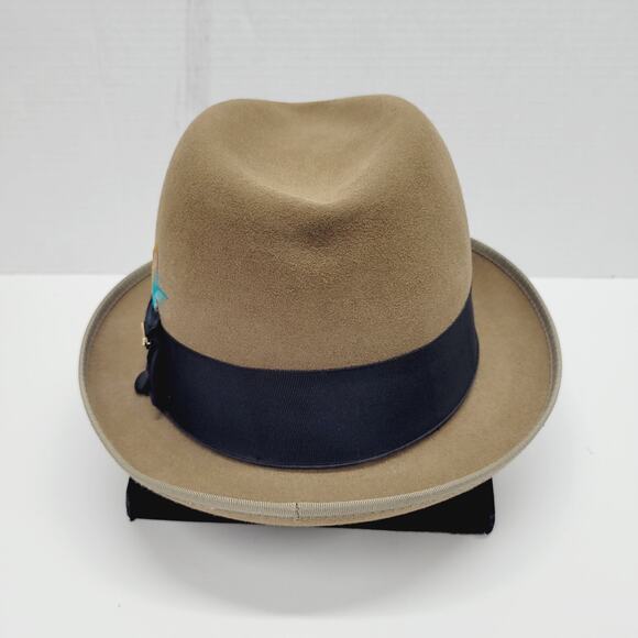 Vintage Champ Feel The Felt Fedora Brown Black KASMIR Finish 7-1\8 Airplane Pin - Picture 4 of 10